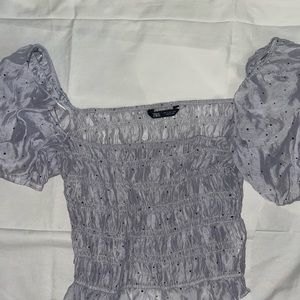 baby blue zara top